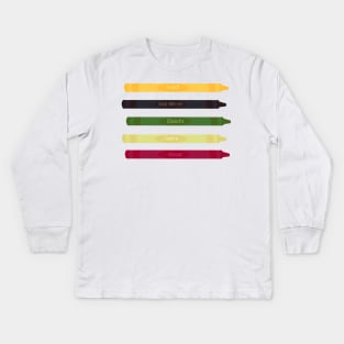 Indian Spice Crayons Kids Long Sleeve T-Shirt